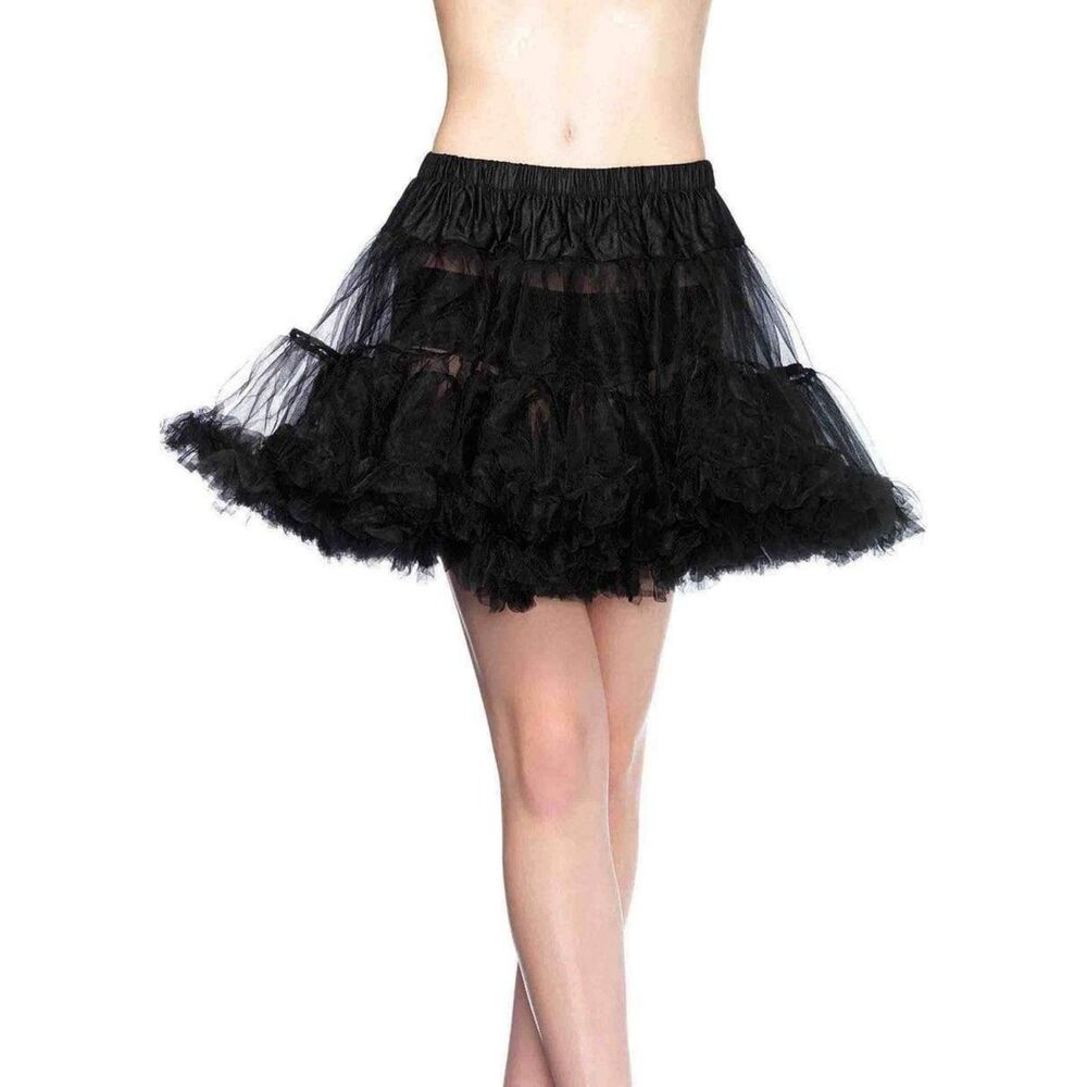 Leg Avenue Layered Black Tulle Petticoat Skirt Perfect for Festivals & Costumes